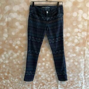 American Eagle Leaf Pattern Skinny Jeans